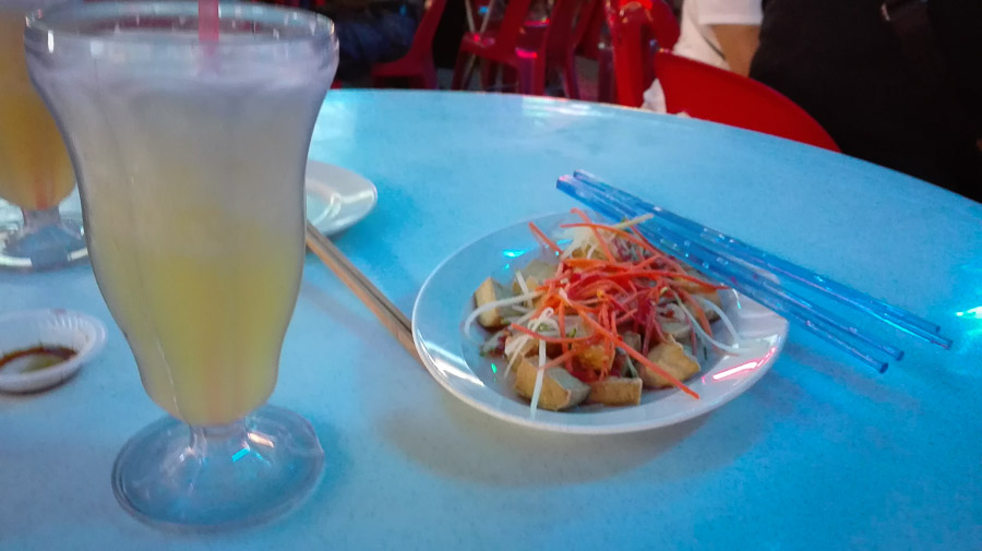 Melon Juice and Sweet and Sour Tofu at George Garden's Red Garden