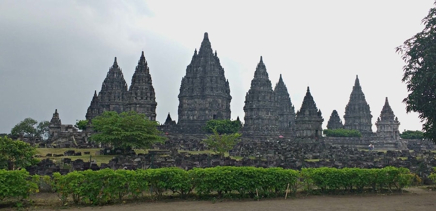 Prambanan temple main view in Yogyakarta Indonesia