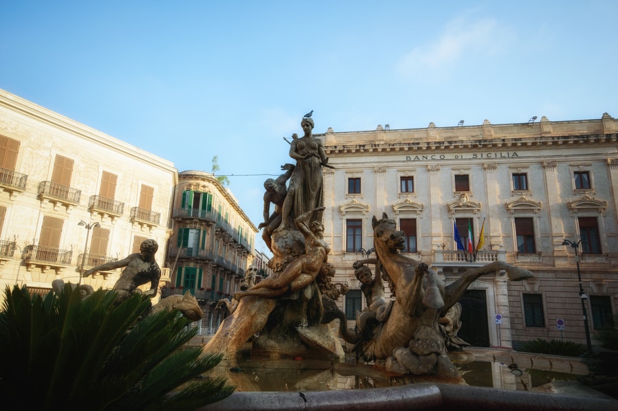 Fontana di Artemide Ortigia Siracusa Sicilia Italia siracusa que hacer