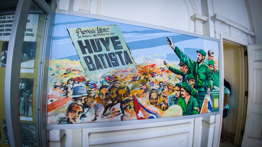 Museum of Cuban Revolution political propaganda Havana Cuba