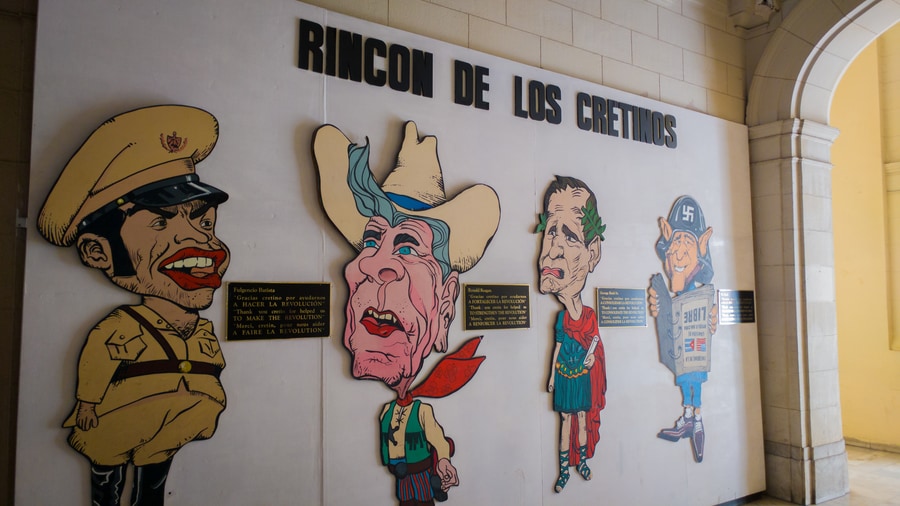 Corner of the Cretins in the museum of the revolution Havana Cuba