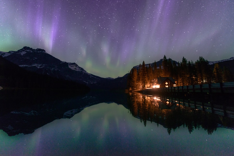 aurora borealis british columbia yoho national park emerald lake top things to do in the canadian rockies itinerary in two weeks in 15 days. Western Canada trip and Vancouver