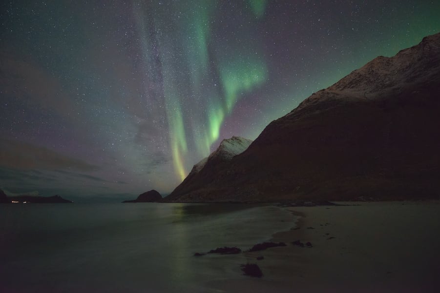 Viaje Lofoten Auroras Boreales Noruega Haukland