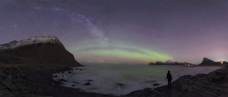 auroras boreales y via lactea mejor oferta viaje fotografico a las islas lofoten storsandnes