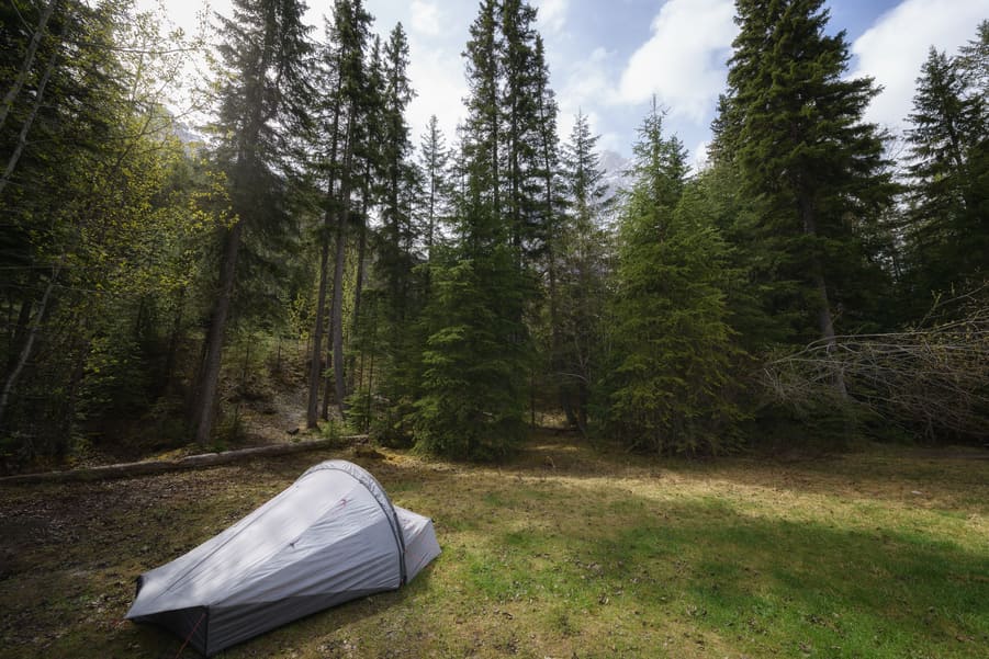 Acampar en Yoho National Park, Canadá