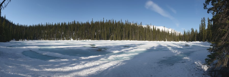 que ver y hacer en yoho lake helado en invierno en yoho national park