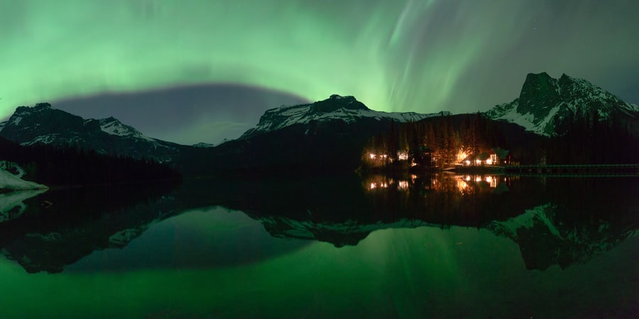 Northern Lights panorama image 