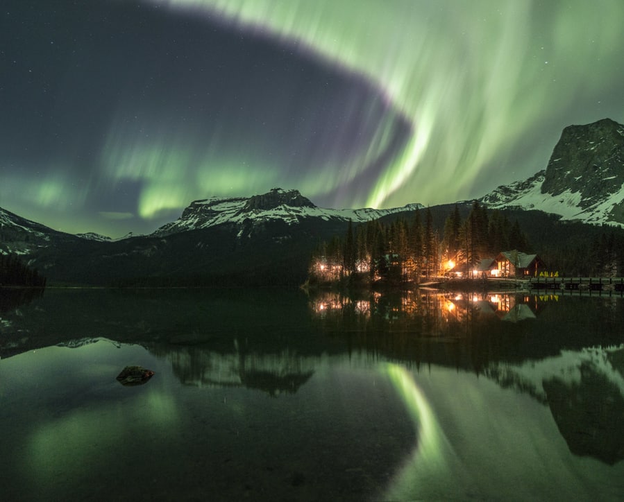 Mejor época para ver auroras boreales en Canada