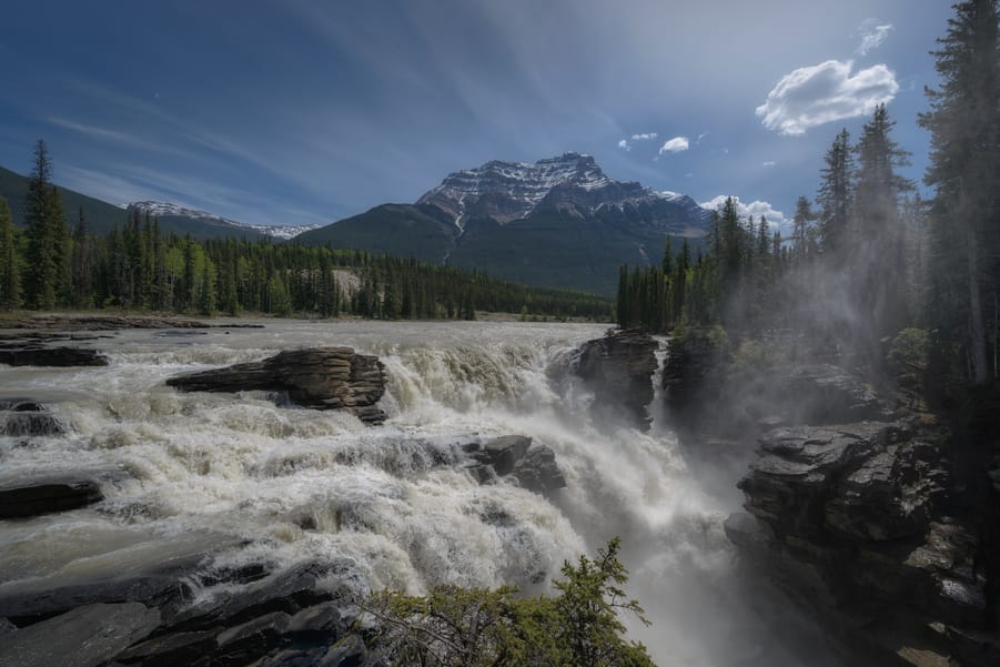 athabasca falls que hacer en la icefield parkway. guia de viaje de jasper national park