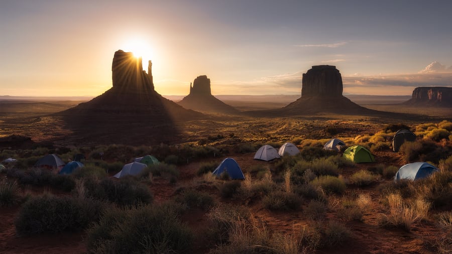 Donde acampar en Monument Valley