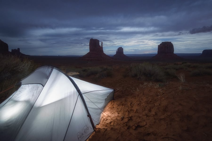 monument vally at sunset