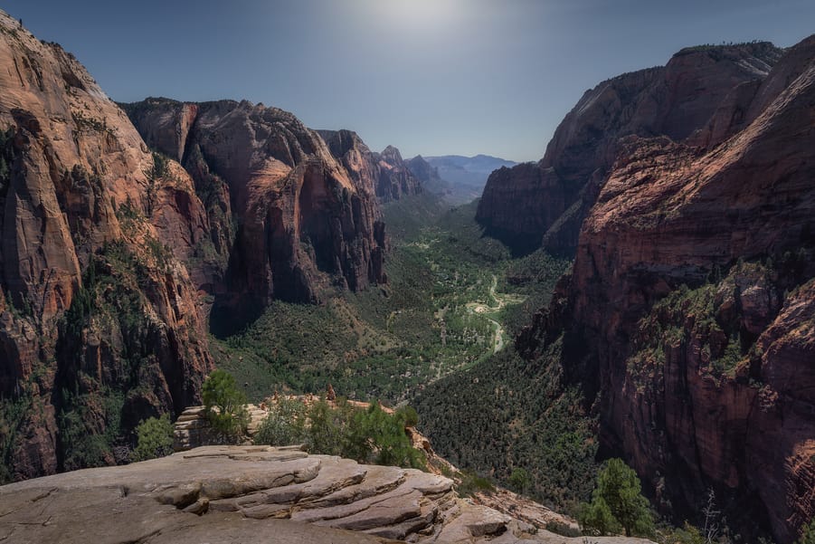 costa oeste que visitar que recorrer zion canyon angels landing ruta de senderismo mirador luna de miel