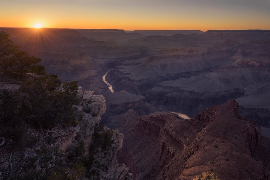 mejores vistas al atardecer en el gran cañon del colorado arizona