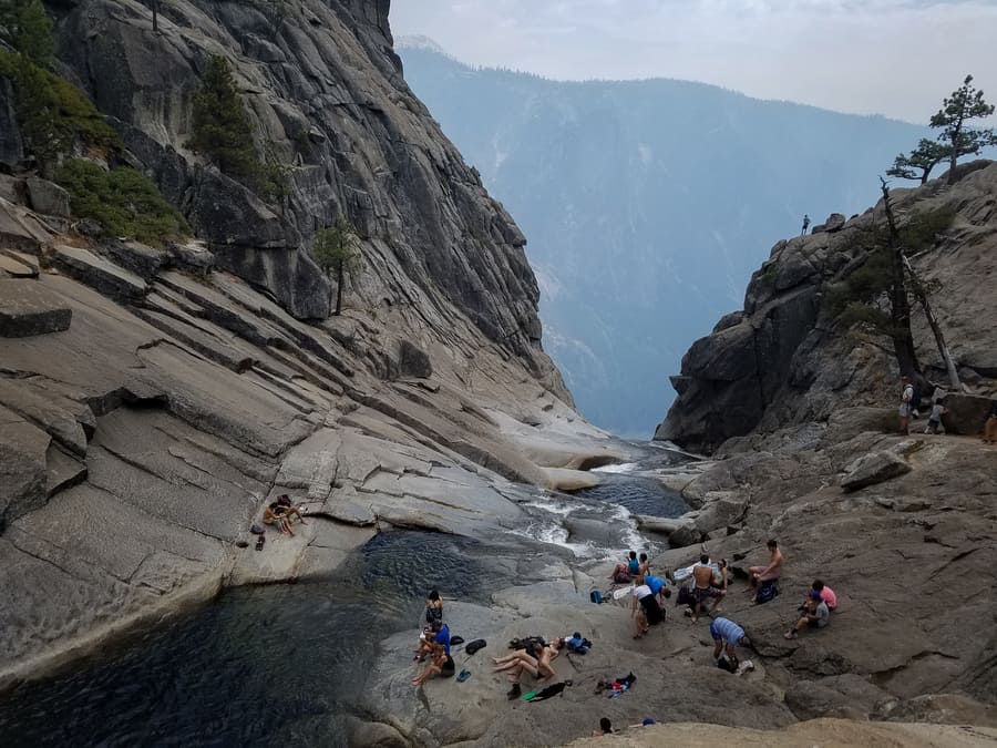 swimming pool in upper yosemite falls