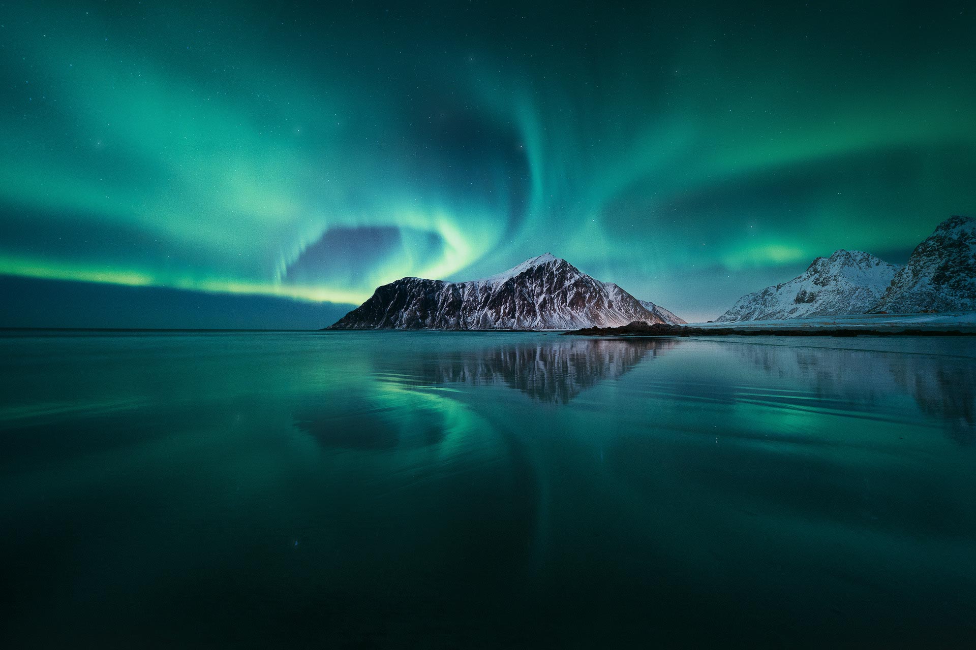 Northern Lights Norway Lofoten Islands Skagsanden Aurora Borealis 