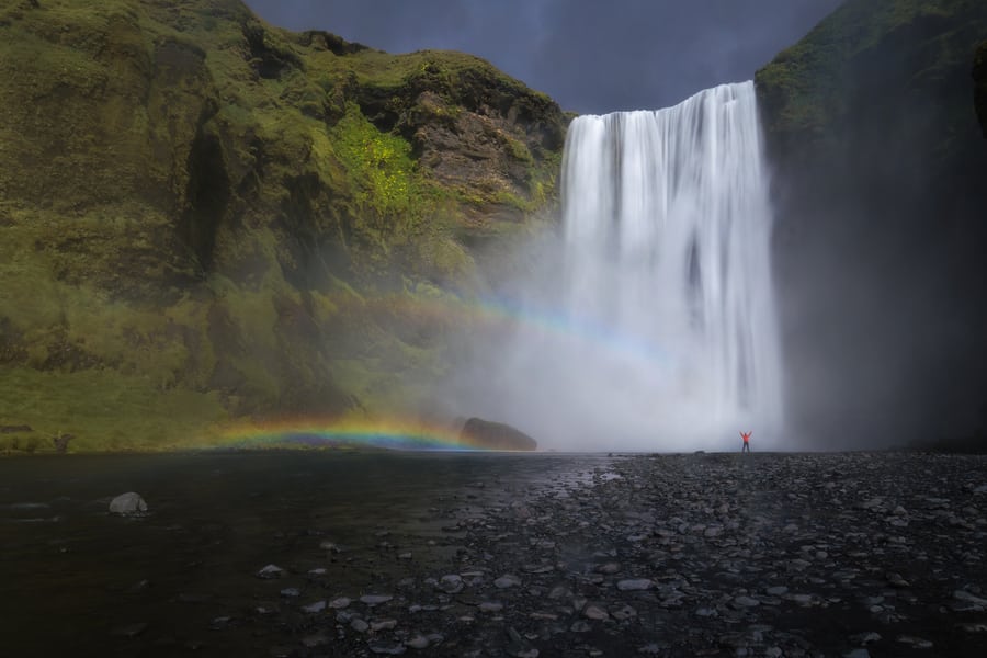 cascada skogafossarco iris mejores viajes fotograficos a islandia