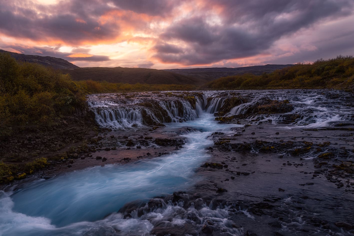 Bruarfoss, the most beautiful waterfall in Iceland