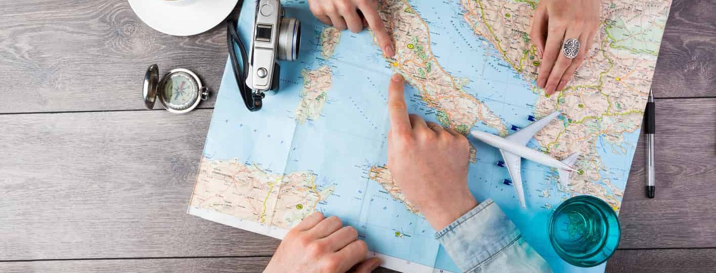 Travel map, student travel insurance