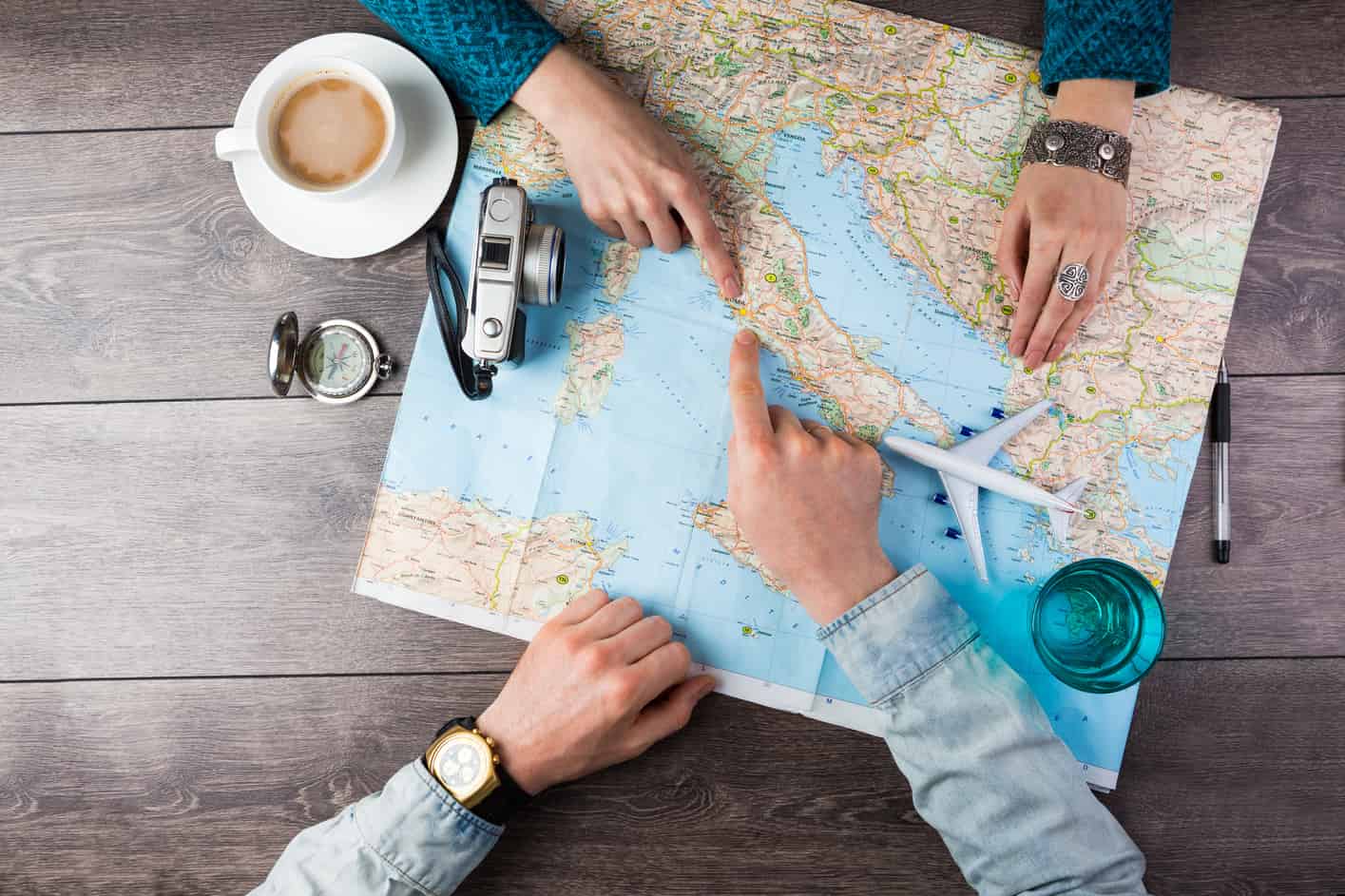 Travel map, compare travel insurance