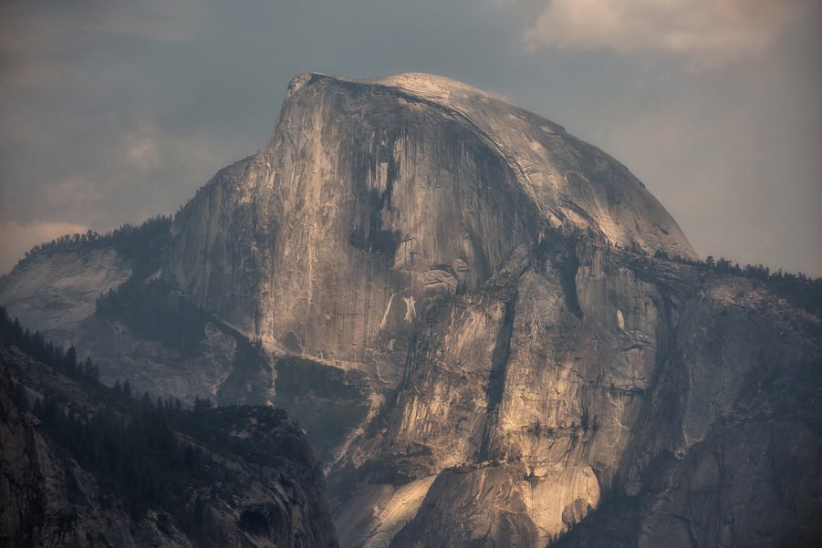half dome in yosemite national park best view