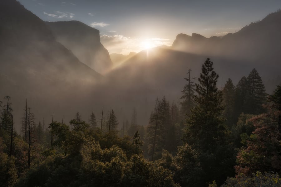 precio entrada yosemite valley tunnel view al amanecer