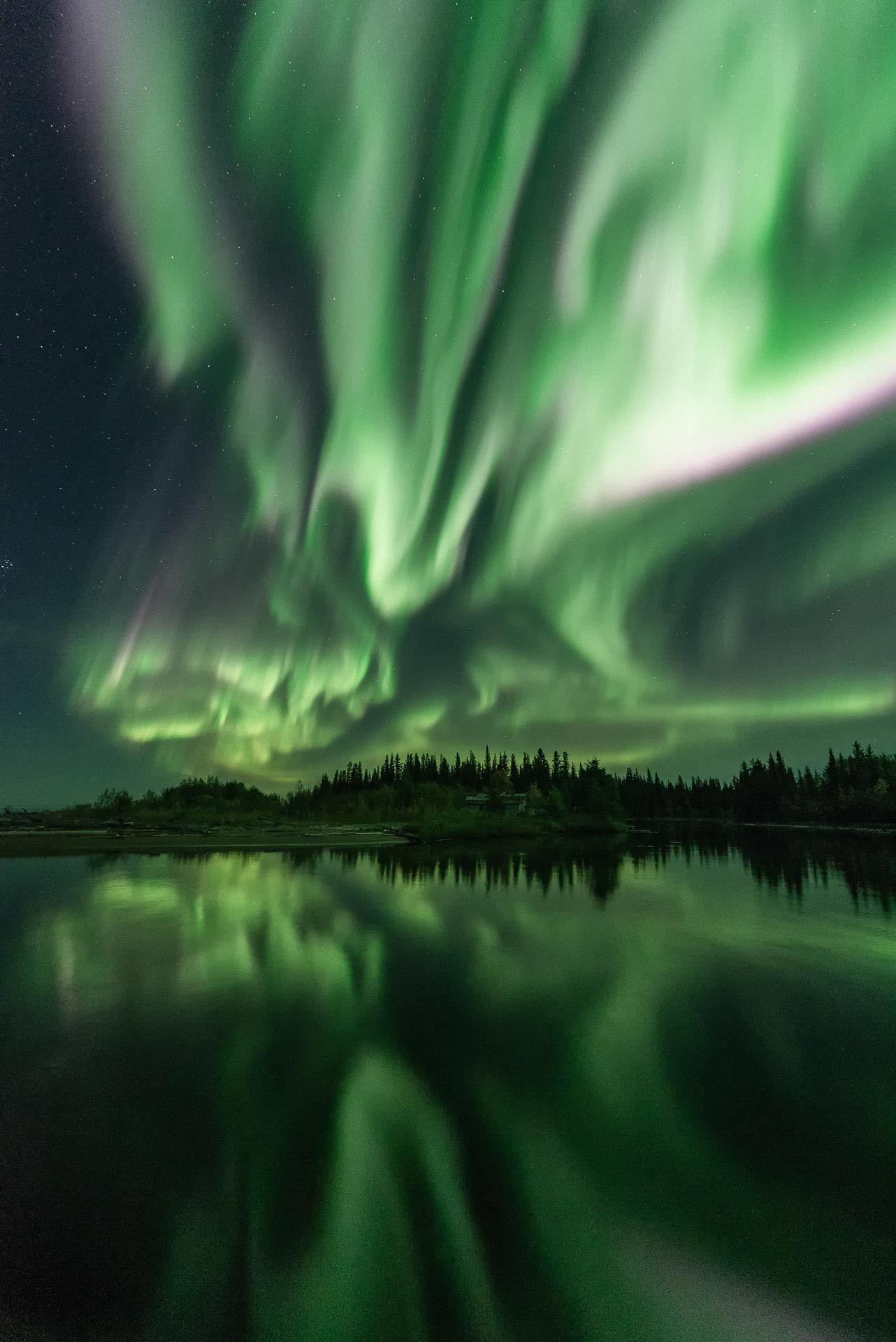 Aurora Boreal Canada Territorios del Noroeste Great Slave Lake