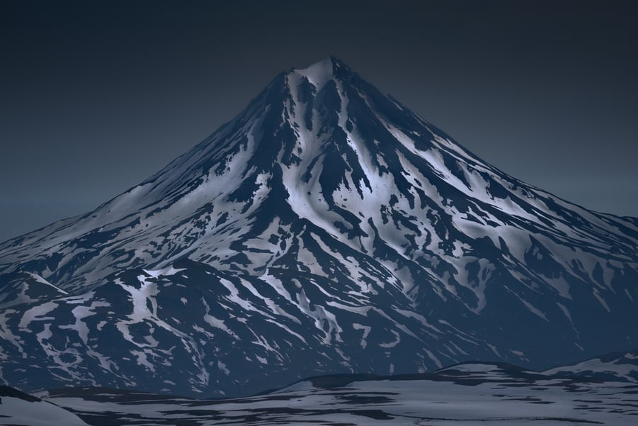  volcán Vilyuchik visto desde el volcan gorely kamchatka viaje fotografico