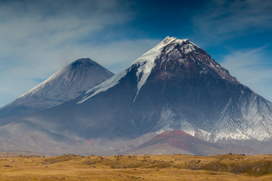 volcanes Klyuchevskoy y Kamen kamchatka paisajes