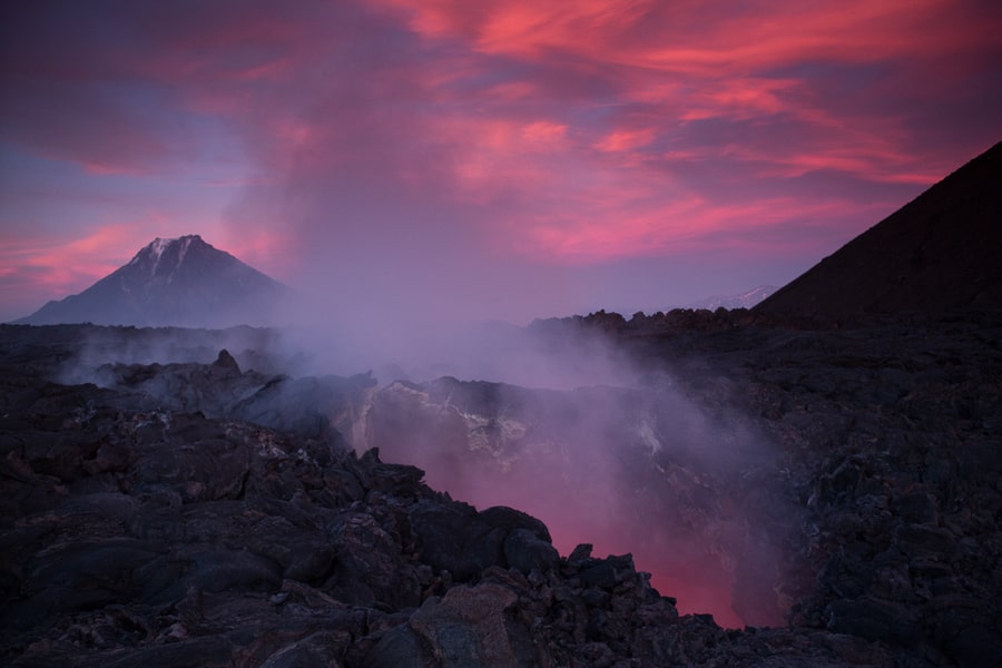 volcanic eruption kamchatka photography tour russia