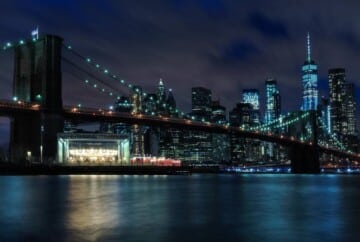 Brooklyn Bridge at night, things to do in DUMBO - Best places to take pictures in NYC