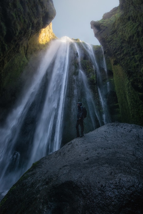 Gljúfrabúi, a hidden waterfall in Iceland