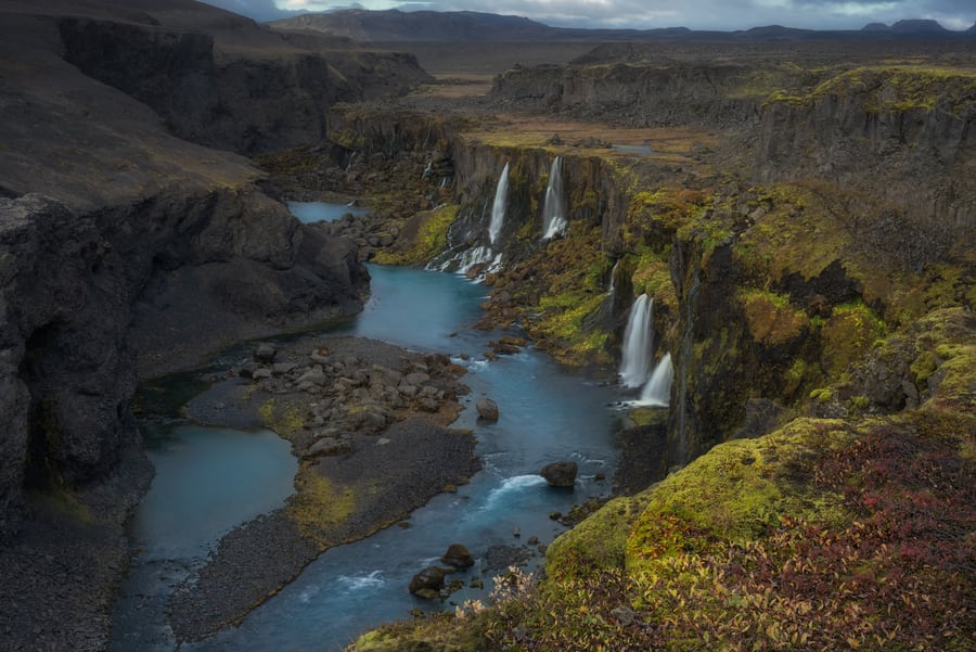 Sigöldugljufur, how many waterfalls are there in Iceland