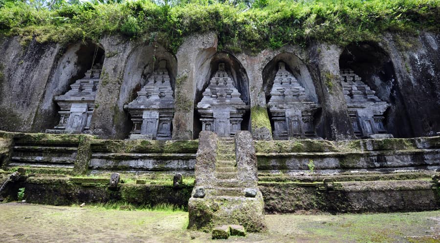 where the real family is buried in bali temples Gunung Kawi