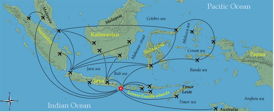 where is bali on a map indonesia