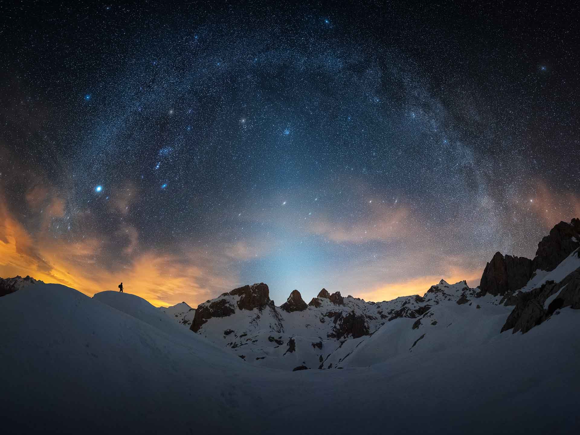 Milky Way Spain Picos de Europa zodiacal light Orion arm
