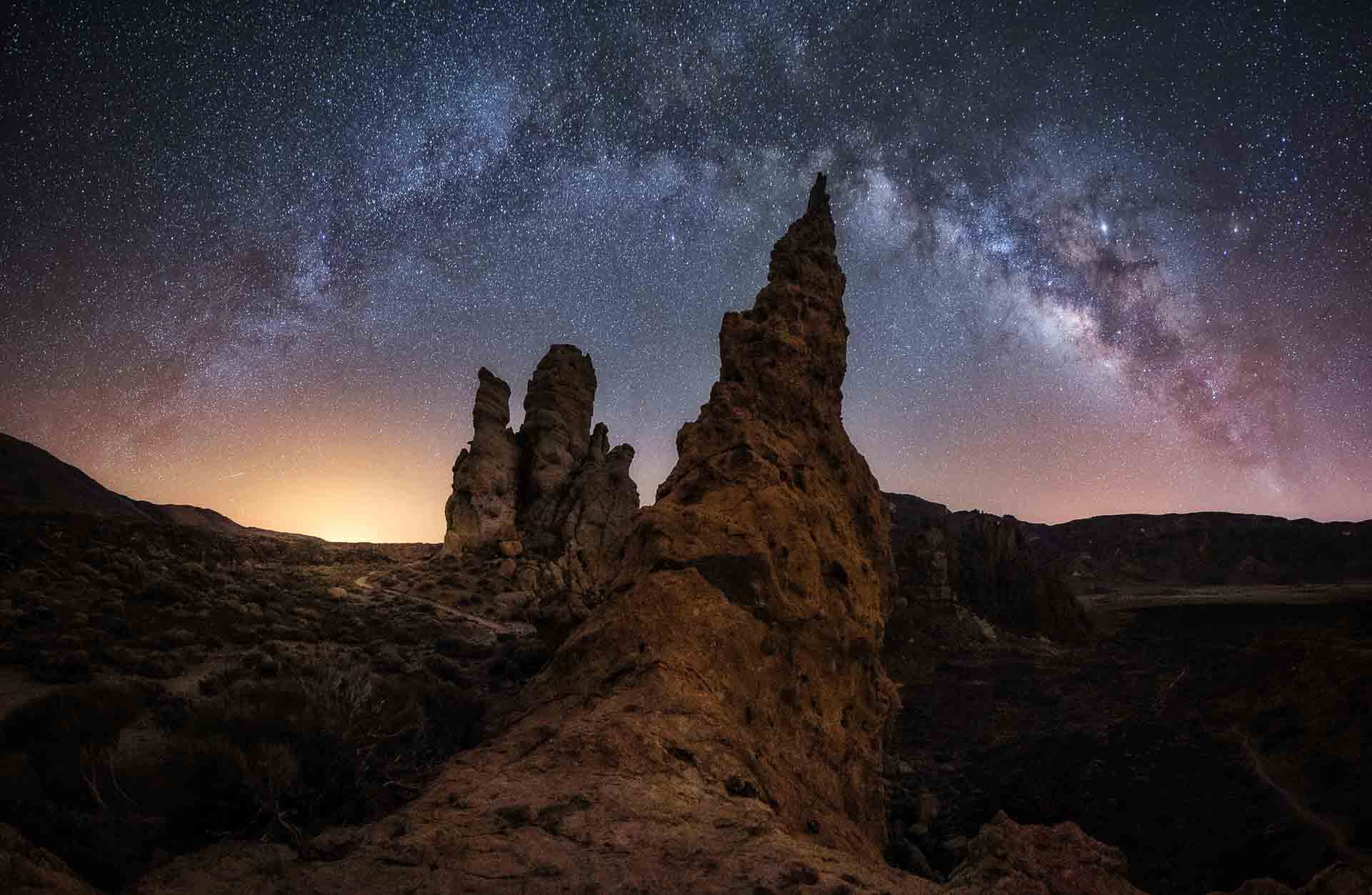 Milky Way Roques de García Teide National Park Tenerife Spain