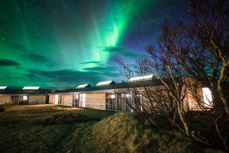 husafell donde dormir para ver auroras boreales en islandia hoteles
