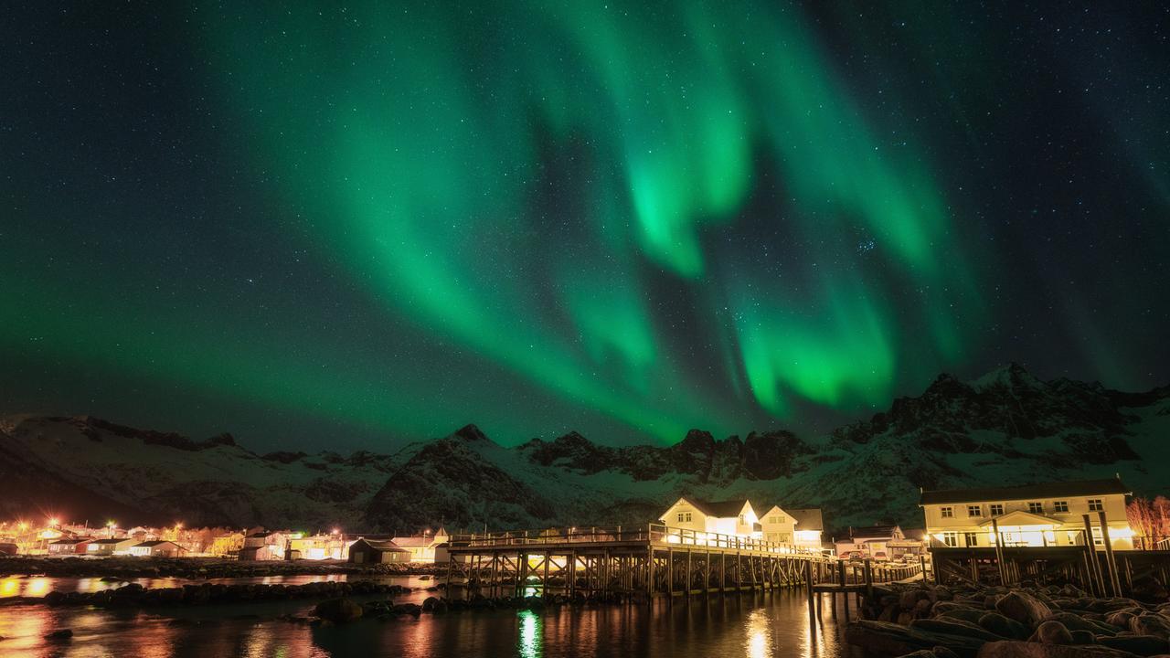 northern lights fjord in norway