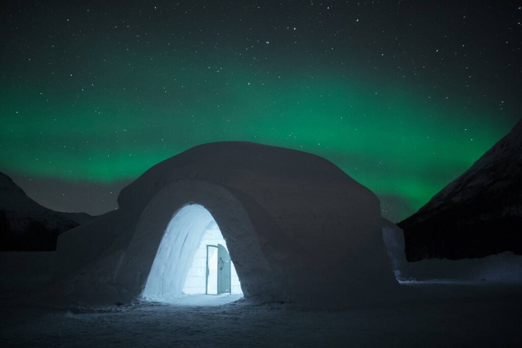 Ice domes in Tromso, best place to see northern lights in tromso