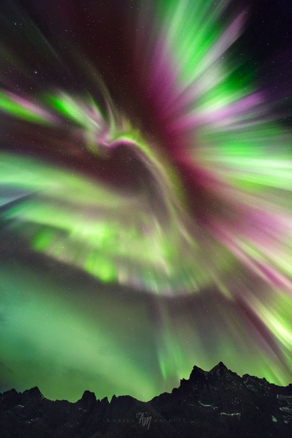 Mejor fotografía de corona de Aurora Boreal 