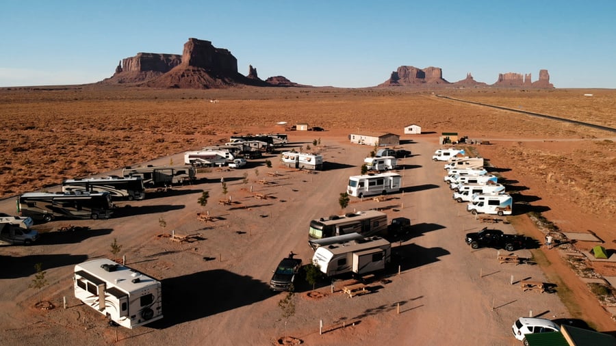 RV park in the desert, campervan rentals in las vegas