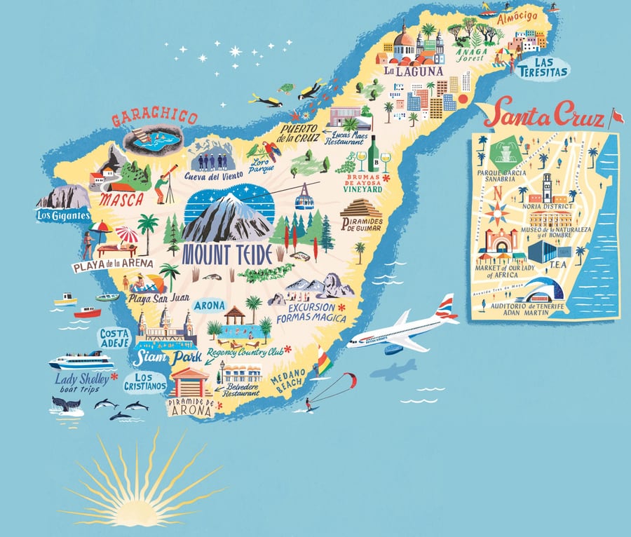 tourist map of tenerife best attractions