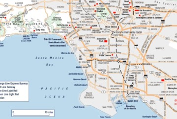 mapa de los angeles california estados unidos
