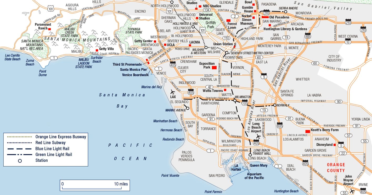 Mapa de las calles de Los Angeles