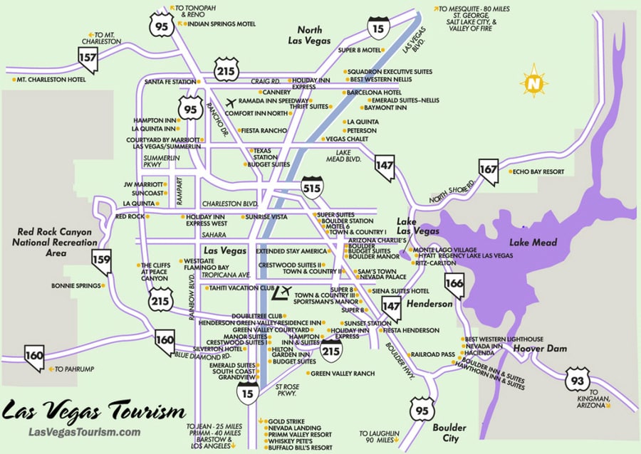 Mapa de las calles de Las Vegas