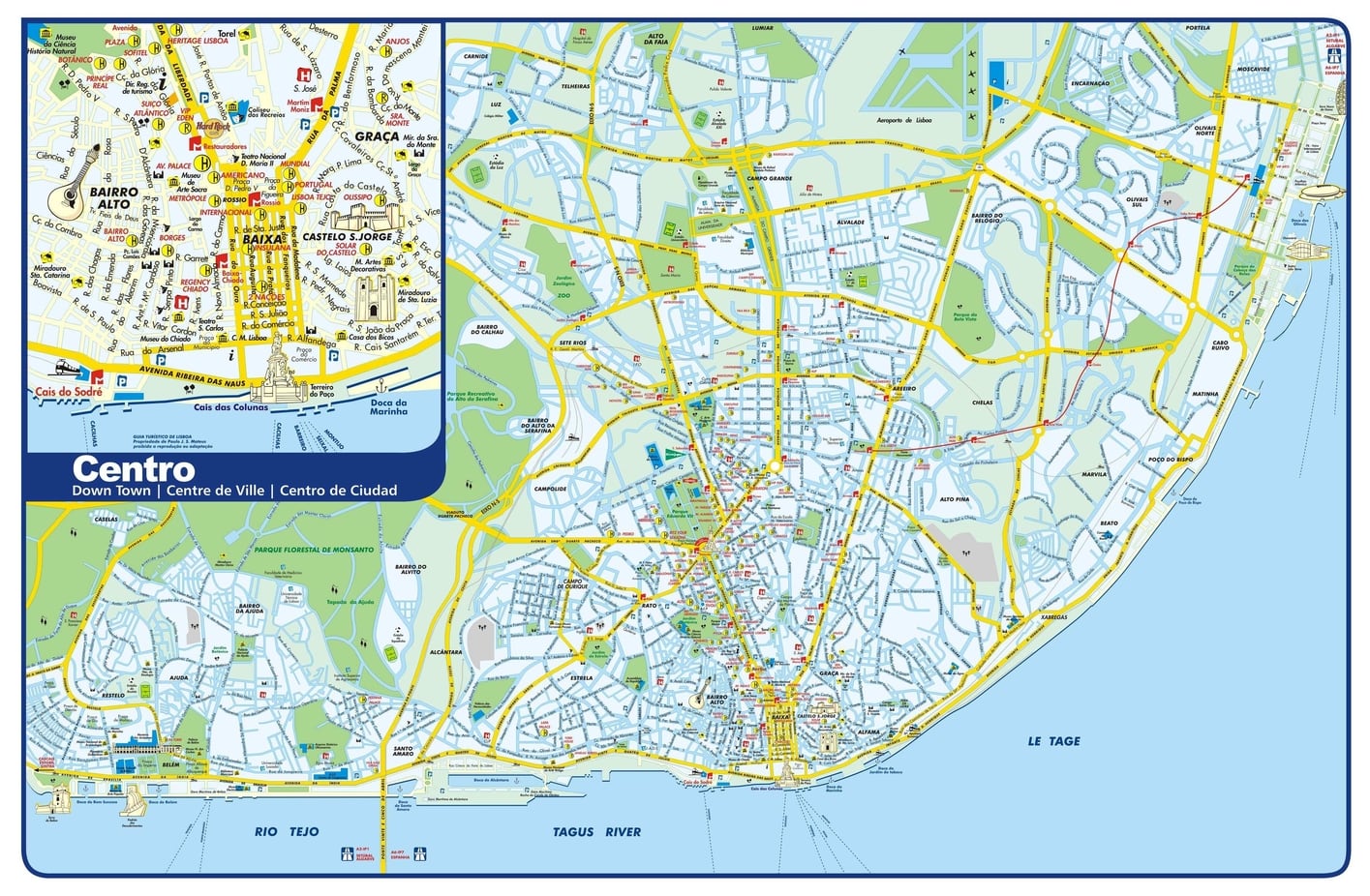Mapa de Lisboa con máxima resolución