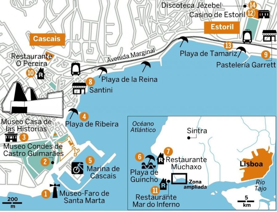 Map of Cascais, Lisbon