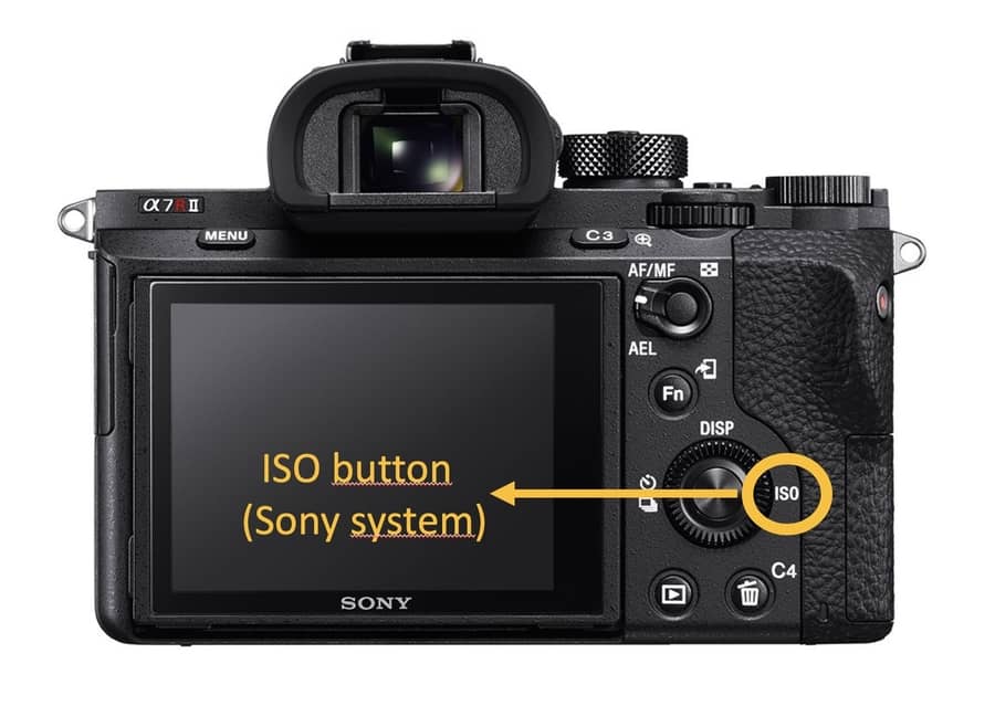 ISO button camera digital photography