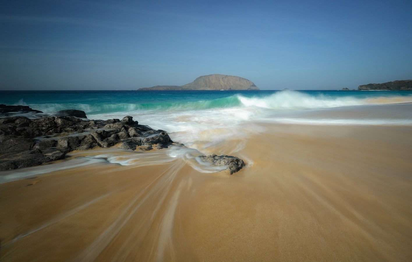 fotografía de paisaje de larga exposición en playas