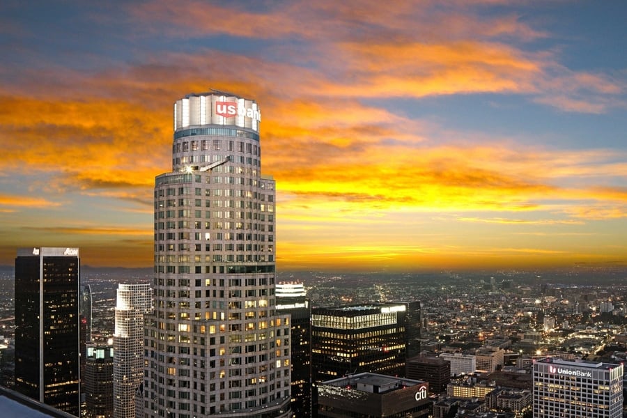 Edificio U.S. Bank Tower, one of the most spectacular buildings in LA